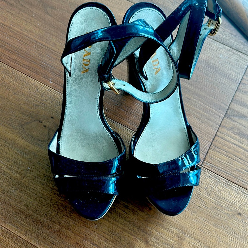 Patent Platform Sandals